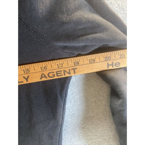 THE NORTH FACE Women Sz S Black HOODIE Draw String Kangaroo Pocket White Logo - Picture 2 of 5